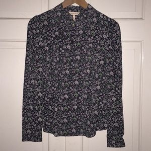 Rebecca Taylor silk floral button down blouse